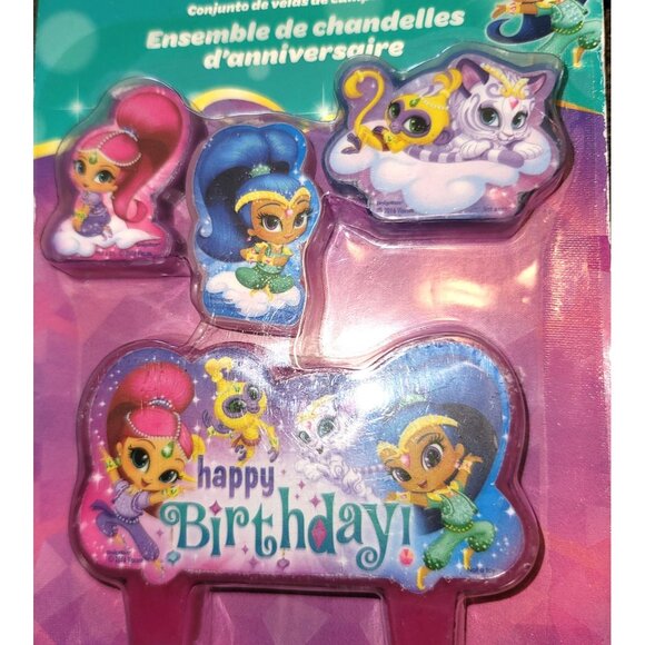 Shimmer & Shine Swirl Decorations & Birthday Candle Set Nickelodeon Jr jj3563 - Picture 5 of 5